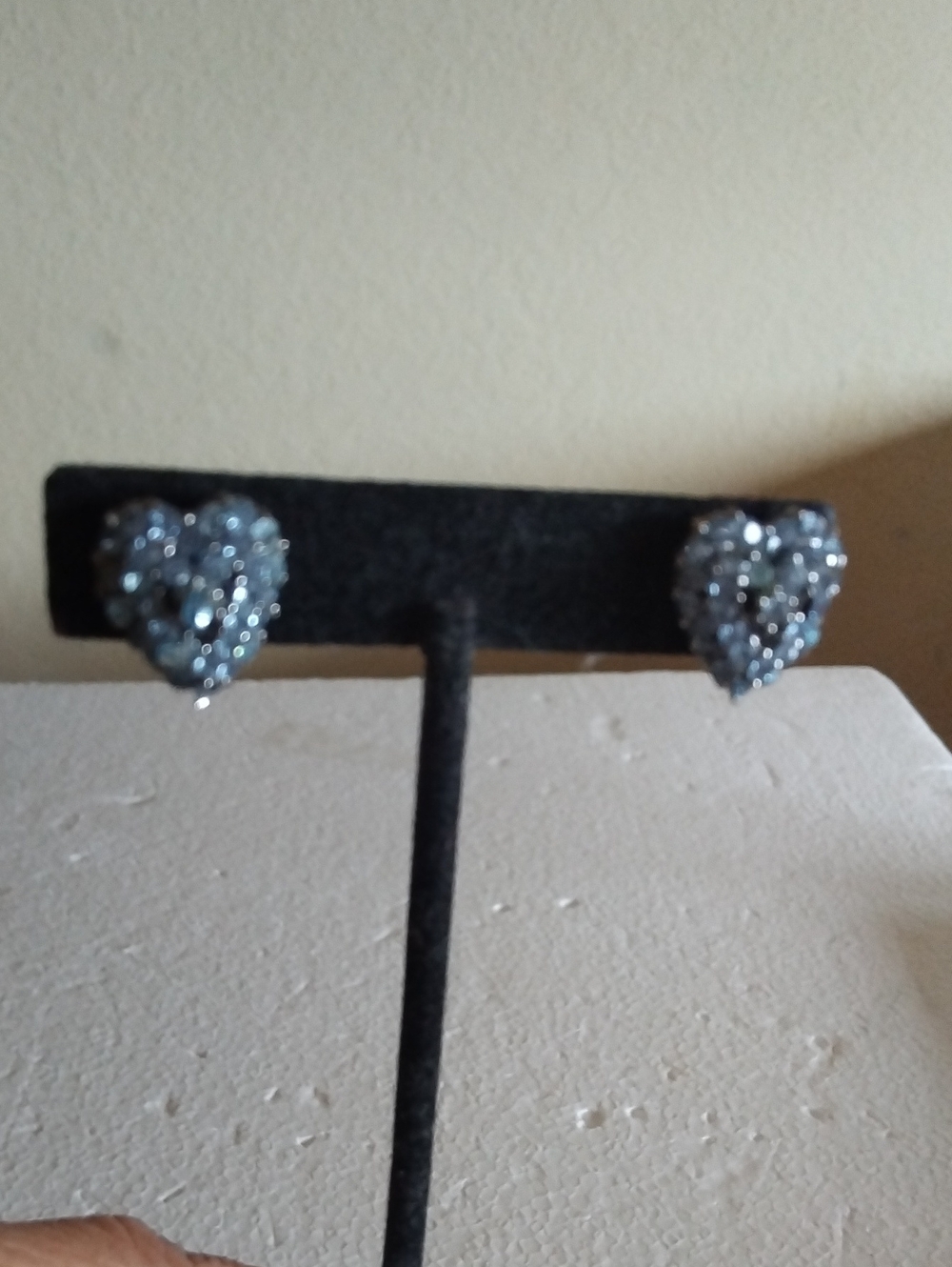 Antique Heartshaped Rhinestone Earring
